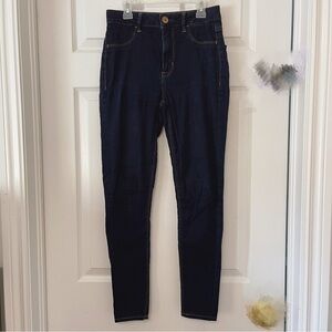 American Eagle Super Super Stretch Sky High Jegging Size 2 Deep Dark Blue Wash